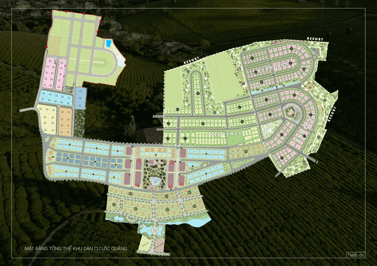 SUN VALLEY BẢO LỘC 3 Mặt bằng tổng thể khu biệt thự Bảo Lộc Sun Valley