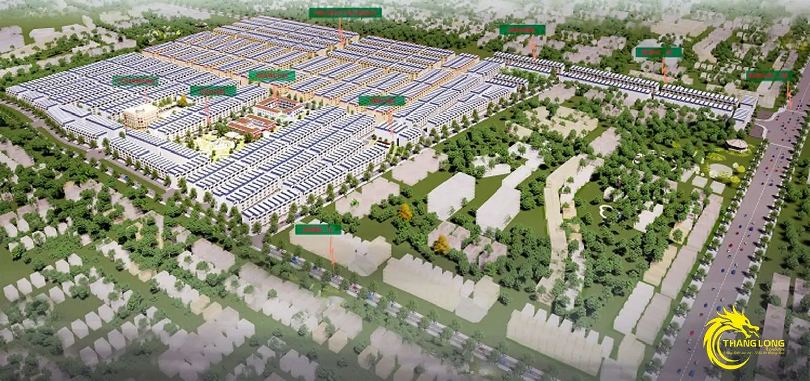 THĂNG LONG RESIDENCE BÌNH DƯƠNG 1 Phối cảnh Tổng thể Khu Dân Cư Thăng Long Residence Bình Dương