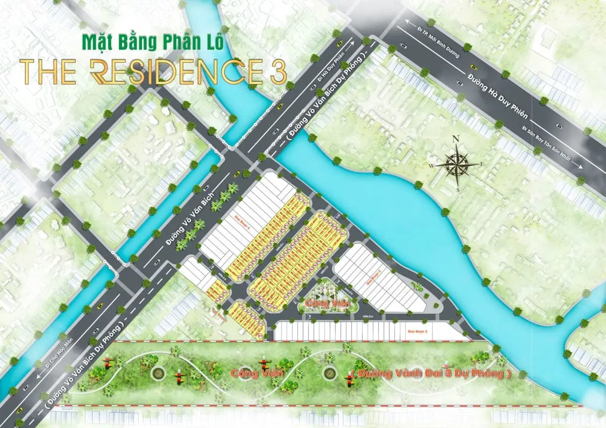 Mặt bằng Phân lô Giai đoạn 1 Dự án The Residence 3 Mặt bằng Phân lô Giai đoạn 1 Dự án The Residence 3