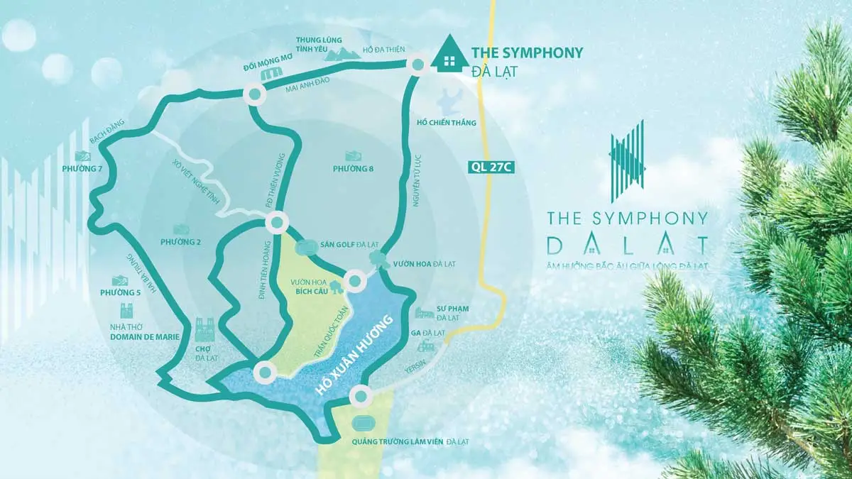 THE SYMPHONY ĐÀ LẠT 1 Vị trí Dự án The Symphony Đà Lạt