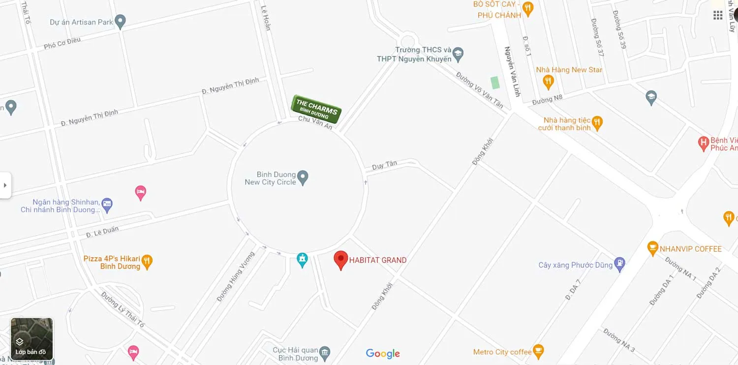 The Charms Bình Dương 1 Vị trí Dự án Căn hộ The Charms Bình Dương