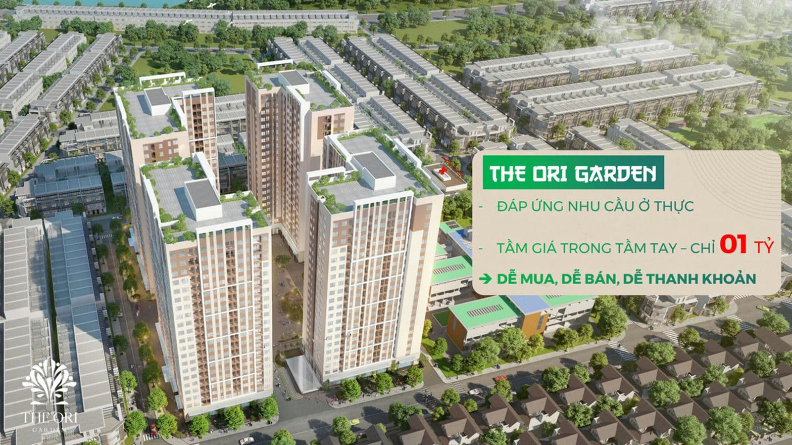 Phối cảnh Dự án Căn hộ The Ori Garden Đà Nẵng