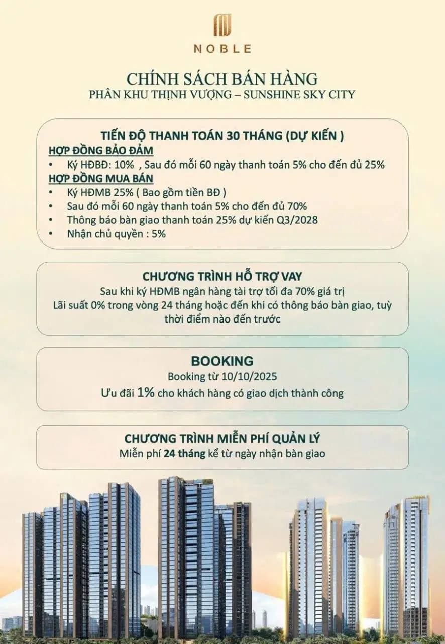 Sở Hữu Căn Hộ Ven Sông Liền Kề Phú Mỹ Hưng – Chỉ Từ 7x Triệu/m² 4 chinh sach thanh toan sunshine sky city