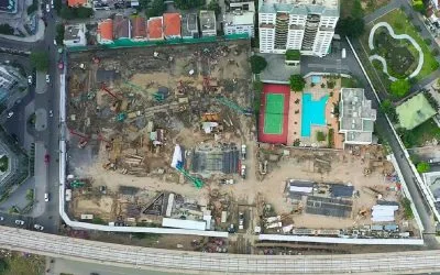 Tiến độ dự án căn hộ chung cư Masteri Lumière Riverside Quận 2 nhìn từ trên cao