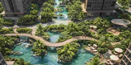 Phối cảnh tổng thể Monrei Saigon tại Thuận An Bình Dương